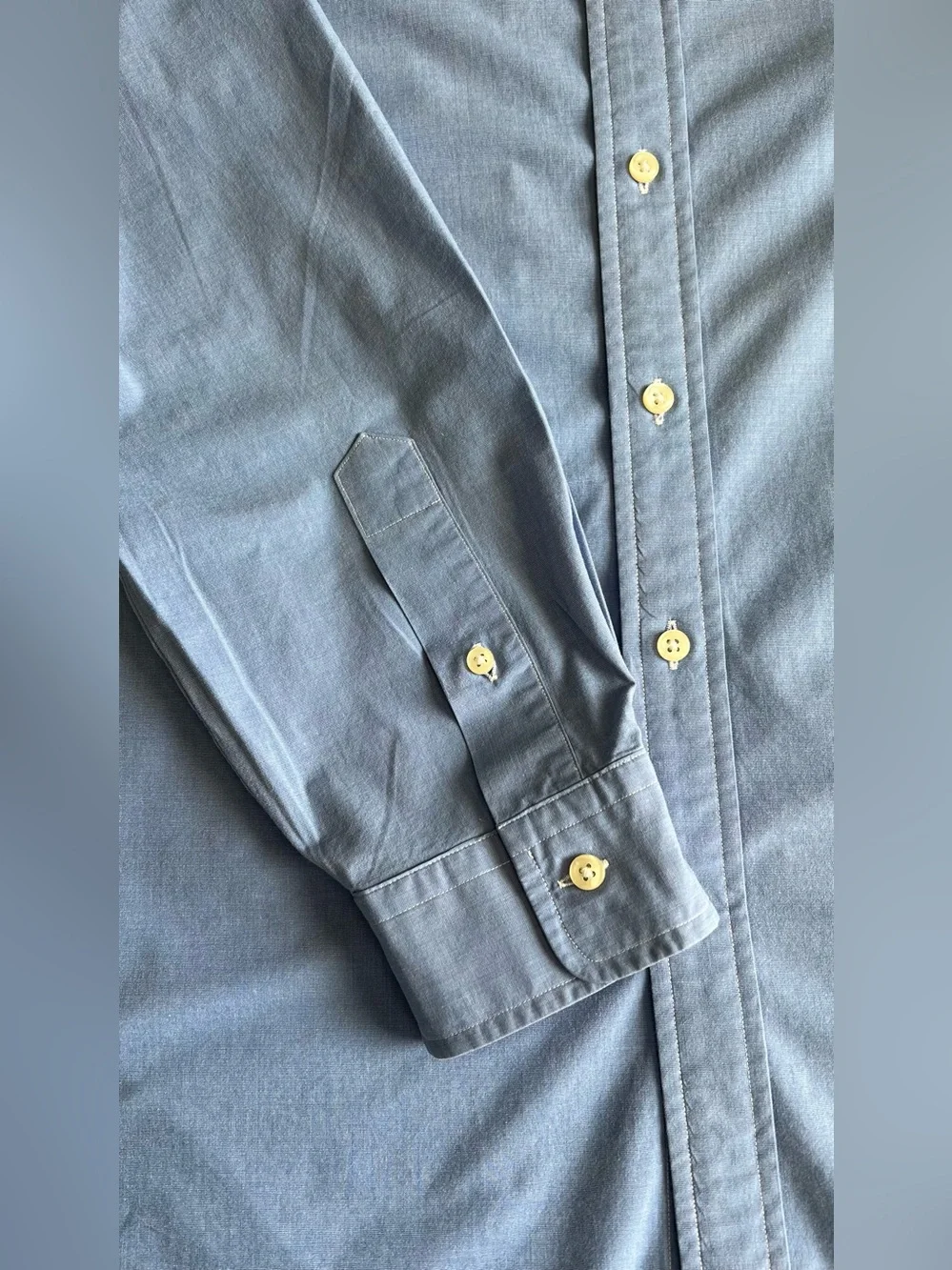 Polo Ralph Lauren Classic Fit Poplin Sport Shirt Blue End on End L